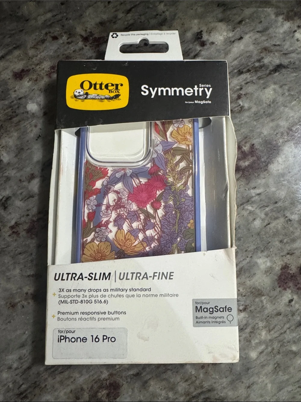 OtterBox Symmetry Series Floral Case for iPhone 16 Pro - Wildflower